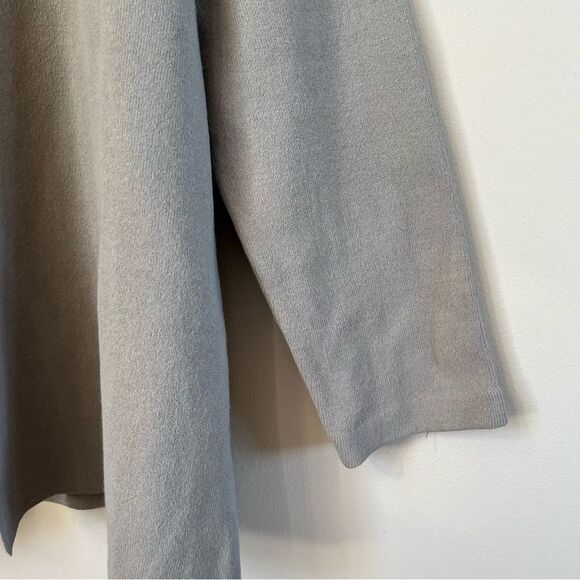 Eileen Fisher Washable Stretch Italian Crepe Lagenlook Open Front Cardigan Large - Picture 5 of 12